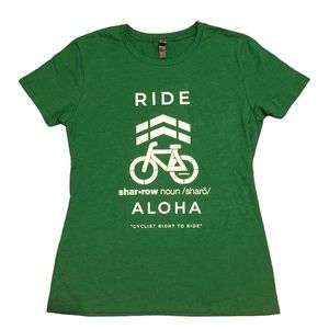 Ride Aloha Bicycle Sharrow | Soft Poly/Cotton Women’s Tee